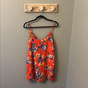 Lulu's Red Floral Dress